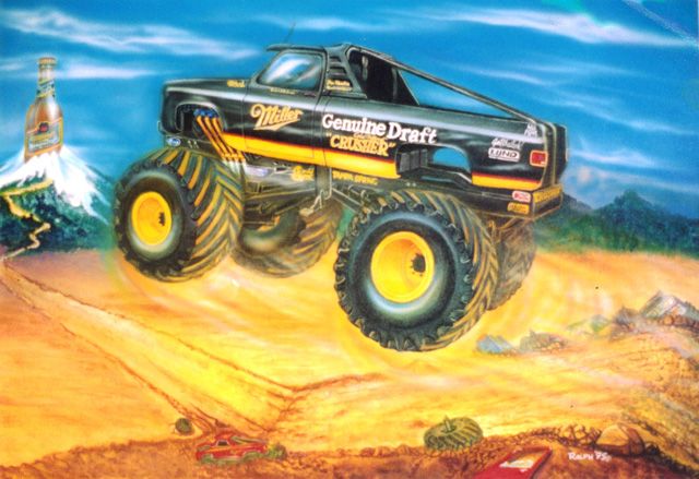 640x439 Moster Truck Murals On Builtings Monster Truck Painting Murals - Monster Truck Painting