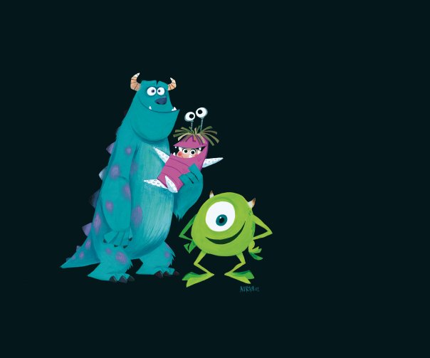 604x503 Monsters, Inc. The Art Of Monster'S, Inc. Pixar Talk - Monsters Inc Painting