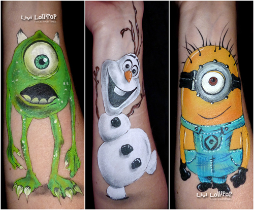 500x414 Monsters Inc Face Painting Leicester To London - Monsters Inc Painting