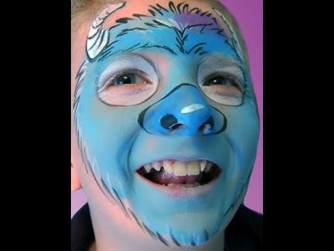 480x360 Monsters University Inspired Sully Face Paint Design Video - Monsters Inc Painting