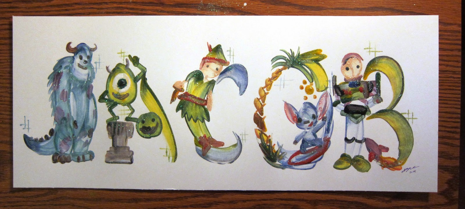 1600x721 Sketchblog Chris Chien Name Painting - Monsters Inc Painting