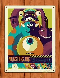 230x300 Tin Sign Monsters Inc Disney Art Painting Movie Ride Poster Ebay - Monsters Inc Painting