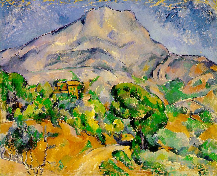 877x712 Webmuseum Paul The Mont Sainte Victoire And Bibemus Saga - Mont Sainte Victoire Painting