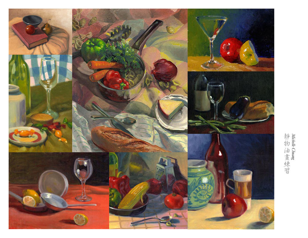 1015x787 Old Painting - Montage Painting