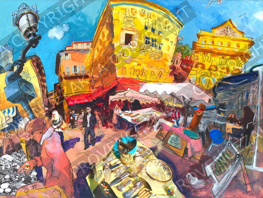 850x639 Photo Montage Painting Mix Provence Decoration, The Provence - Montage Painting