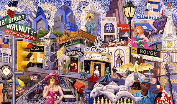 600x353 Rittenhouse Philadelphia Montage Painting Pop - Montage Painting