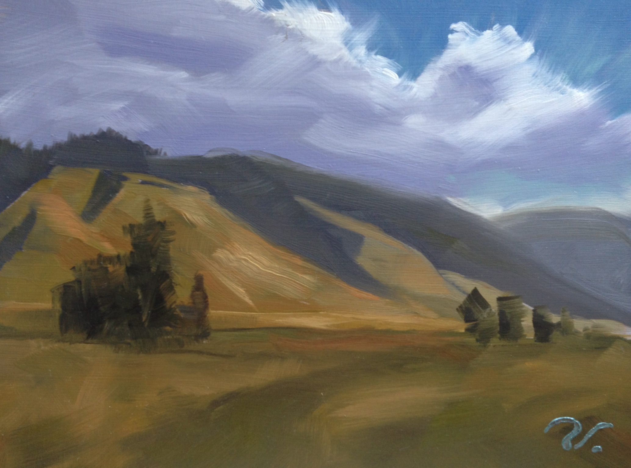 2068x1534 Arlee Valley Plein Air Montana B. Rex Stewart Landscape - Montana Landscape Painting