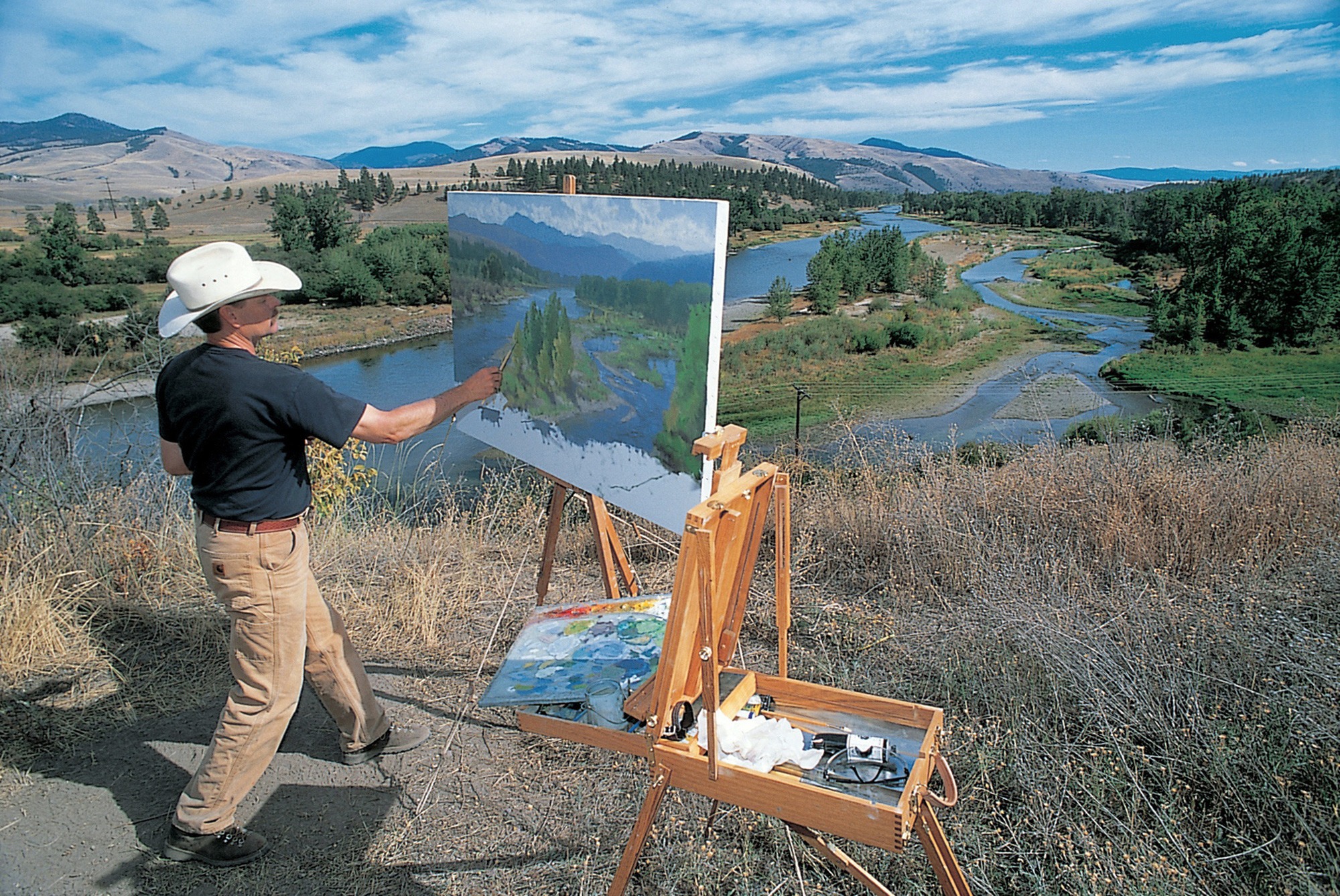 2000x1337 Montana Artist Paints Lewis And Clark Journey The Spokesman Review - Montana Landscape Painting