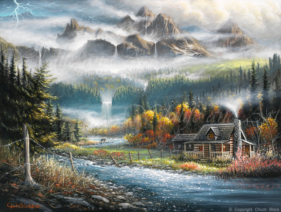 900x680 Paradise Valley Painting Wildlife And Art - Montana Landscape Painting