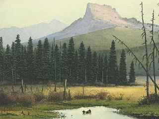 320x240 Walter Hook (1919 1989) Scholar, Teacher, Artist Article By Lucy - Montana Landscape Painting