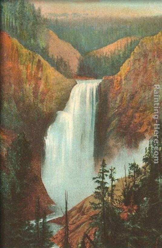 535x816 Norman Parkinson Great Falls, Yellowstone Park, Montana Painting - Montana Painting