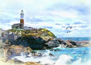 300x214 Montauk Lighthouse Paintings Fine Art America - Montauk Lighthouse Painting