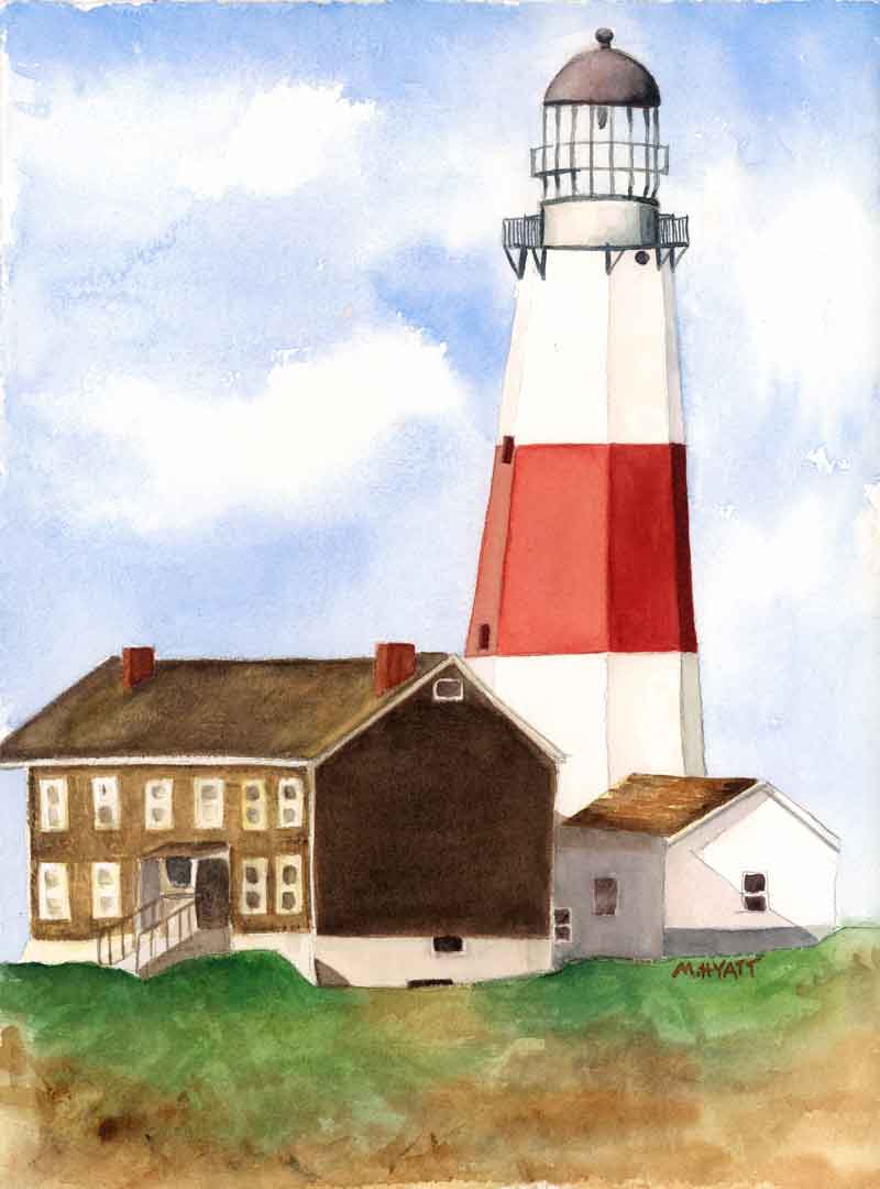 800x1080 Montauk 13x19 Giclee Print Melissa Hyatt Artist - Montauk Lighthouse Painting