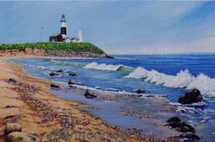 303x201 Longislandlighthouses - Montauk Lighthouse Painting