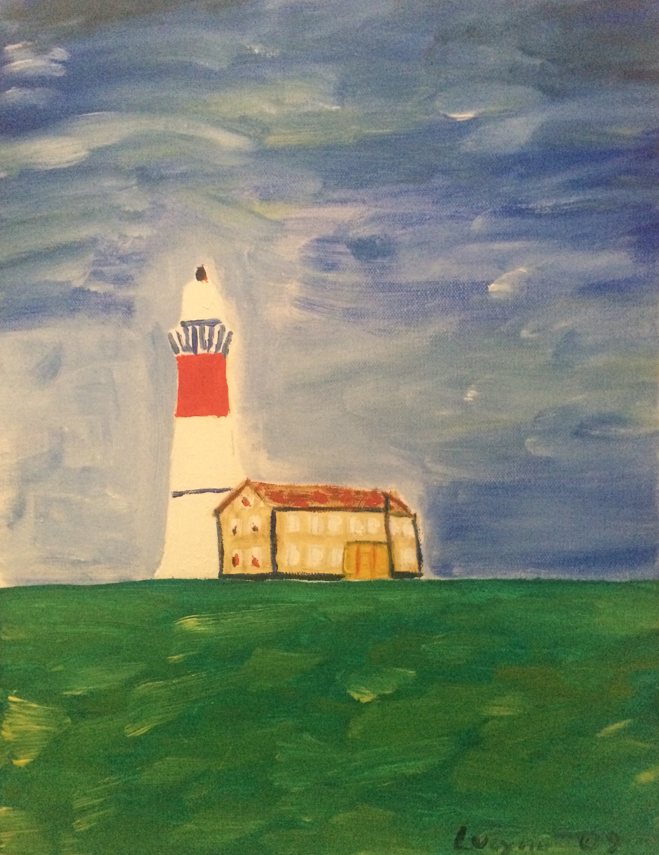 2222x2883 Montauk Lighthouse Lucyna Perpek - Montauk Lighthouse Painting