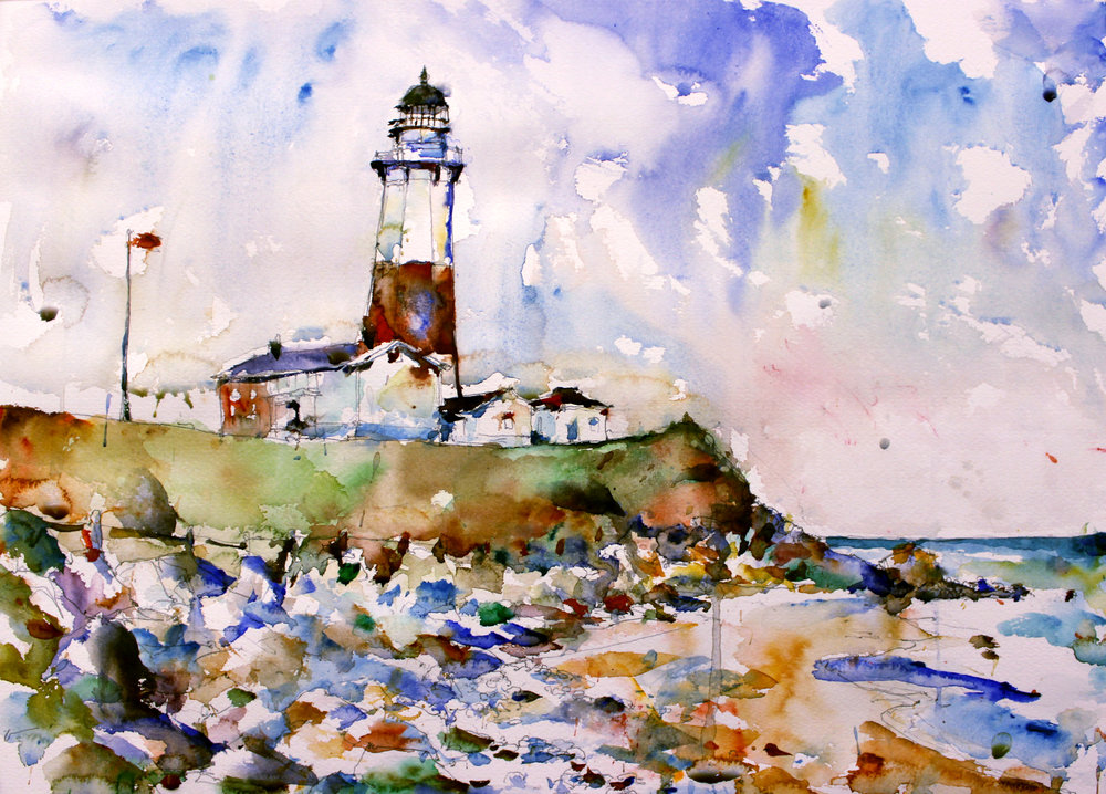 1000x718 Landscapes Richard Sullivan - Montauk Lighthouse Painting