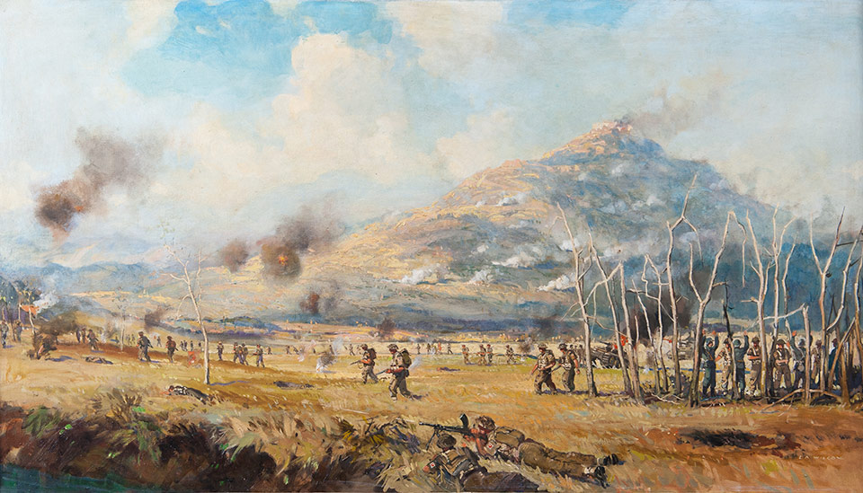 960x549 Painting Of Monte Cassino By Leslie Arthur Wilcox Ri, Rsma Army - Monte Painting