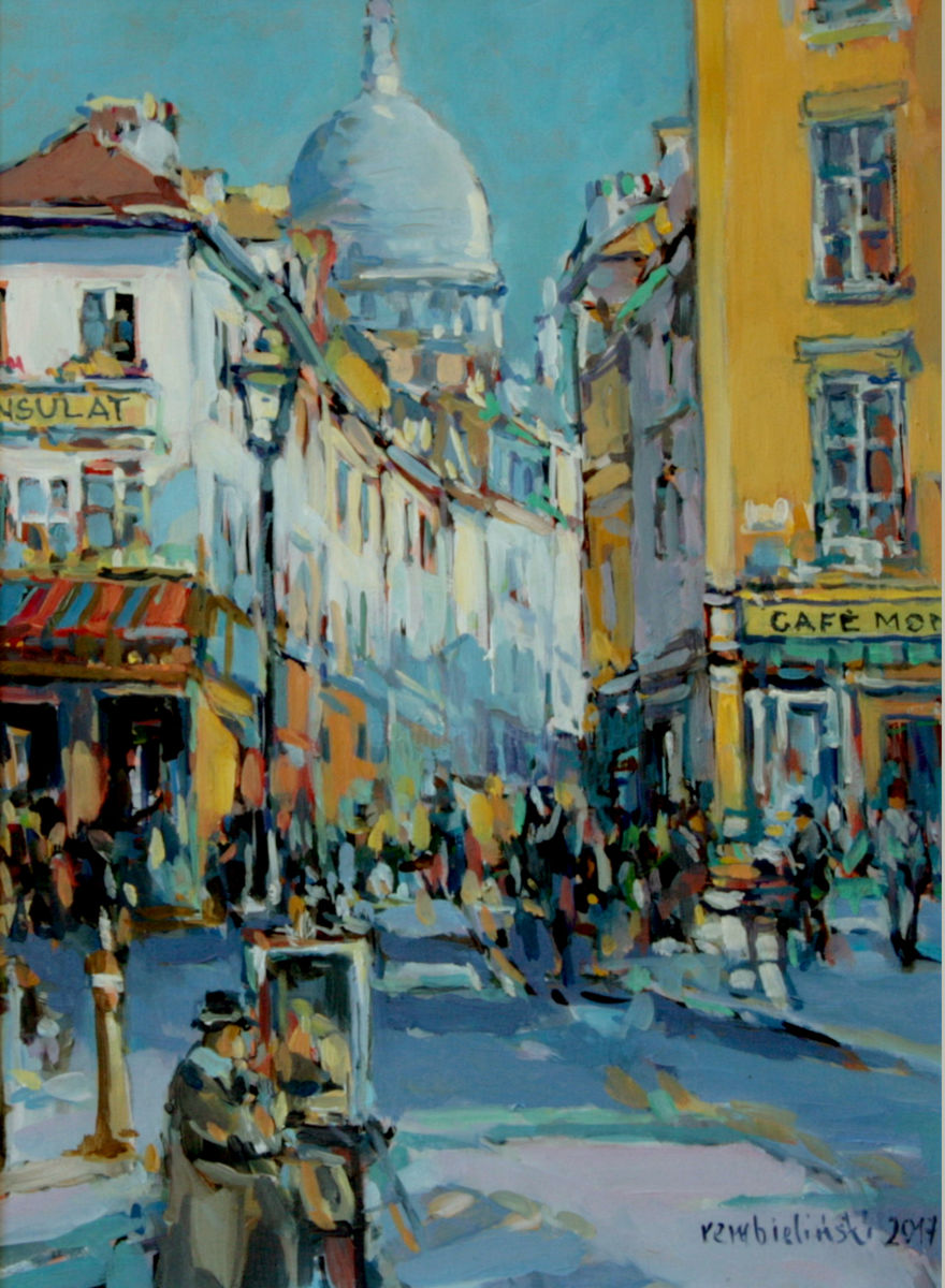 880x1200 Paris, Montmartre (Piotr Rembielinski) - Montmartre Painting
