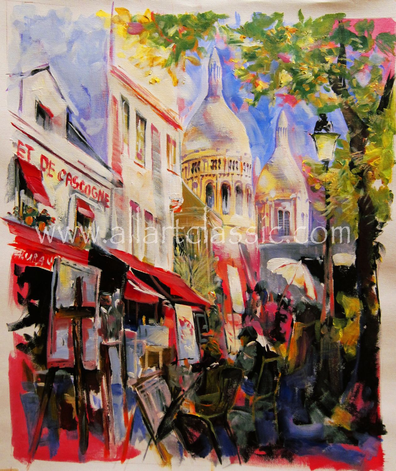 1261x1500 Art Reproductions And Original Oil Paintings Landscapes, Palette - Montmartre Painting