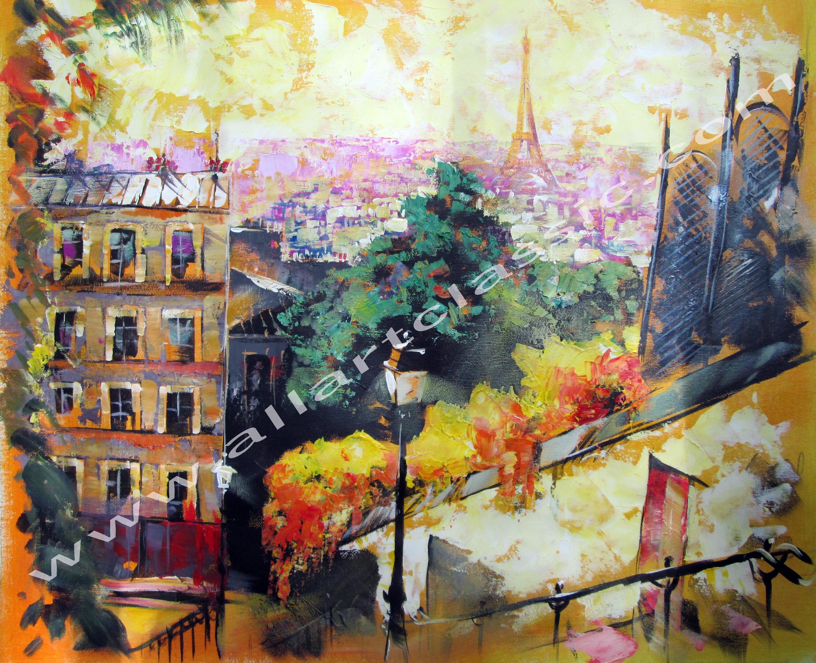2799x2273 Art Reproductions And Original Oil Paintings Landscapes - Montmartre Painting