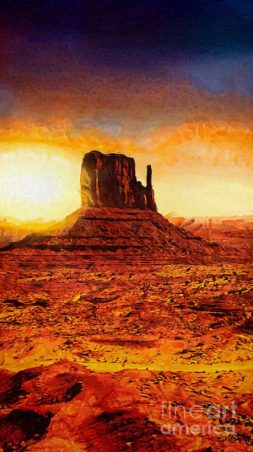 504x900 Monument Valley Painting By Mo T - Monument Valley Painting