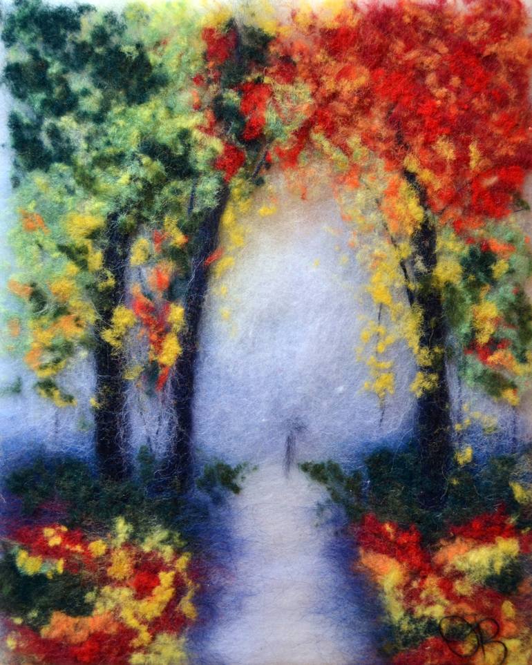 770x963 Saatchi Art Wool Painting Autumn Mood Painting By Oksana Ball - Mood Painting
