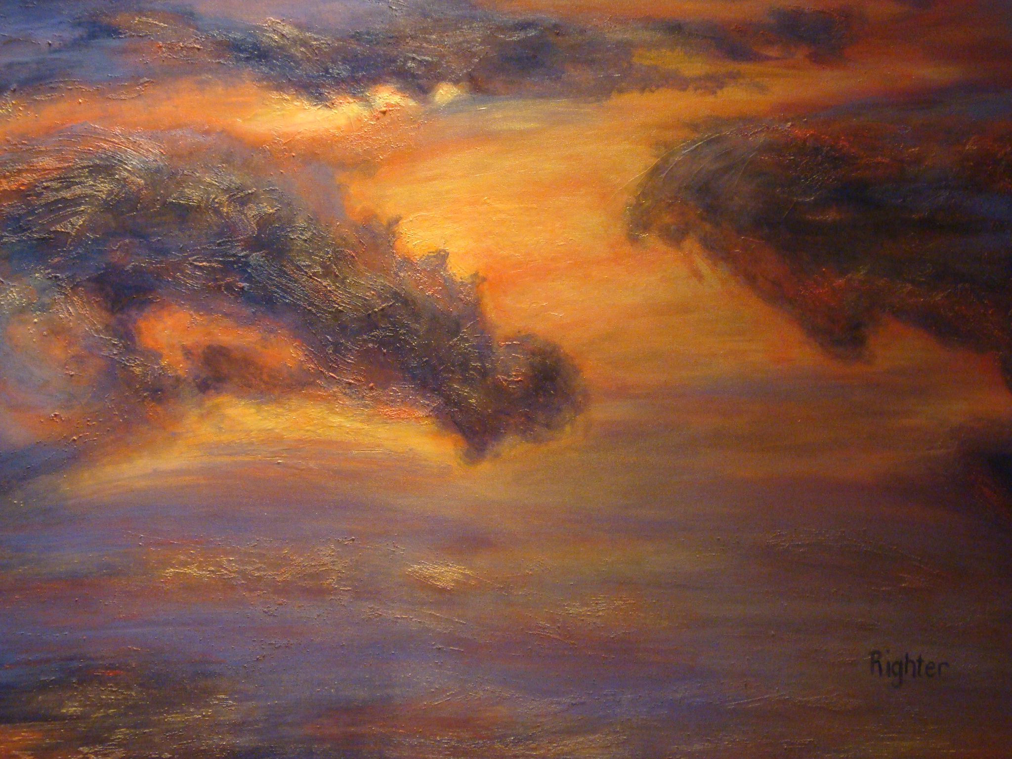 2048x1536 My Latest Painting A Moody Piece Called Firestorm In The Sky - Moody Painting