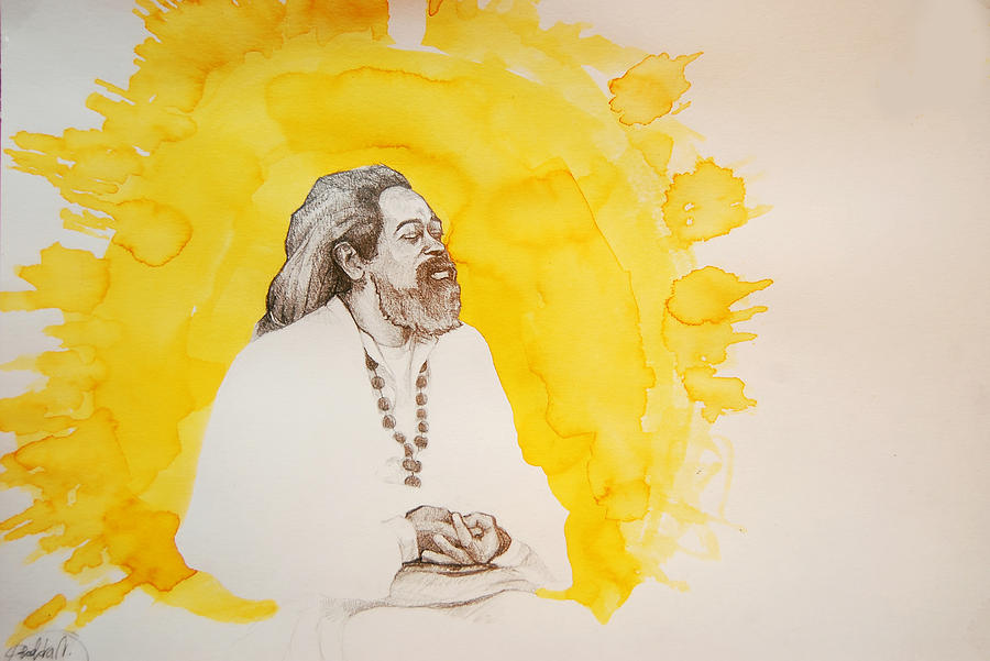 900x601 Mooji Painting By Bedda Narrett - Mooji Painting