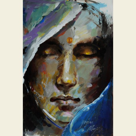 458x458 The Yogini - Mooji Painting