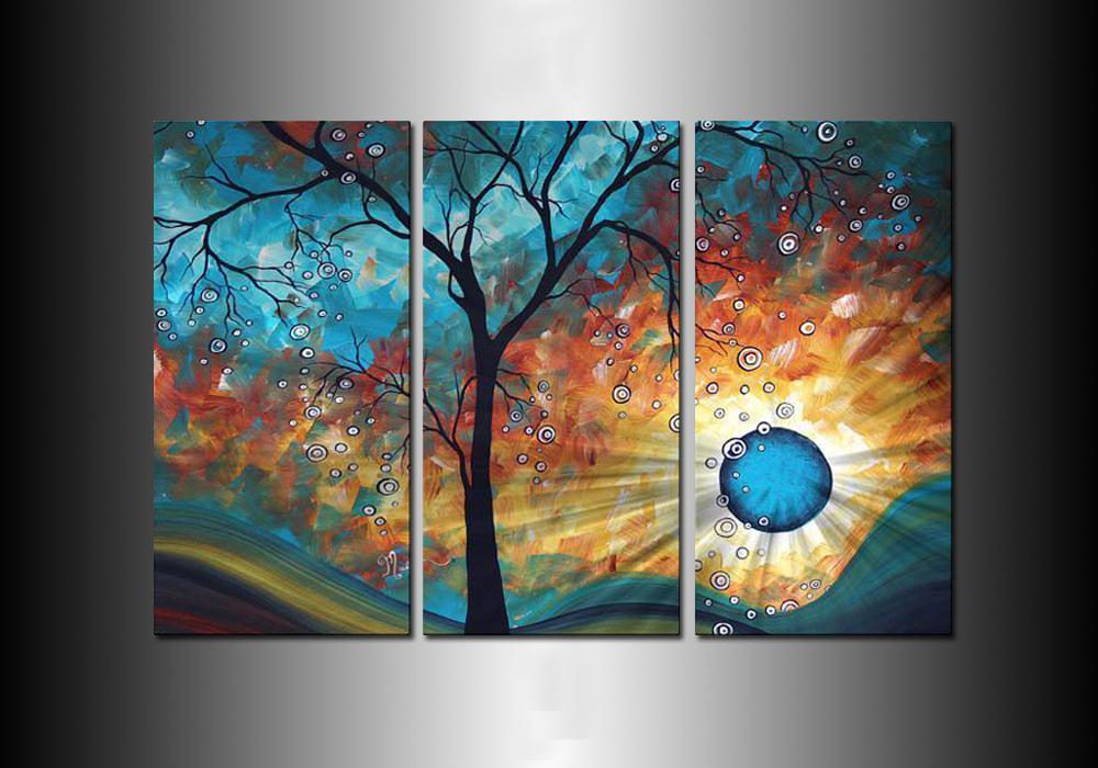 1000x700 2018 Hot ! Wealth Tree Abstract Contracted Fashion Landscape - Moon And Tree Painting