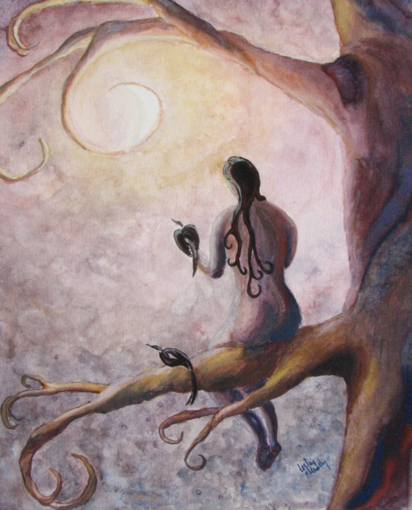 828x1024 New Painting Tree - Moon And Tree Painting