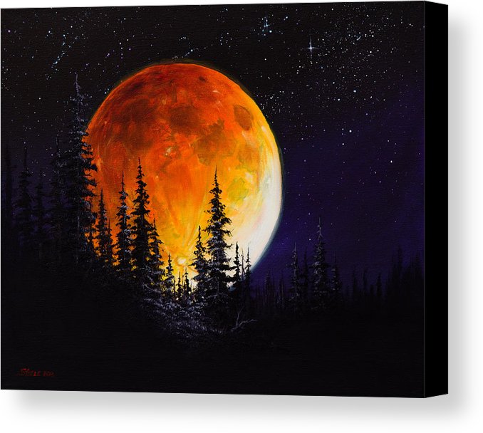678x608 Ettenmoors Moon Canvas Print Canvas Art By Chris Steele - Moon Canvas Painting