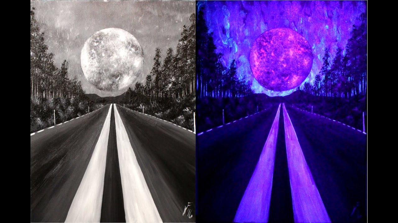 1280x720 Journey To The Moon Step By Step Acrylic Painting On Canvas - Moon Canvas Painting