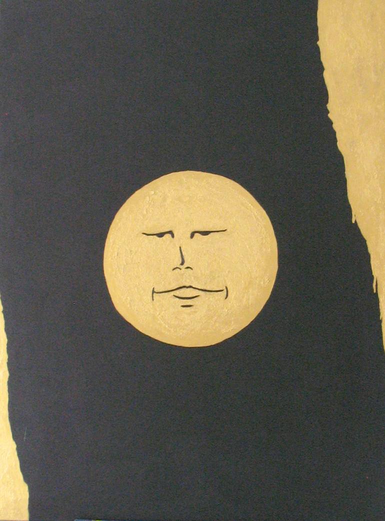 770x1043 Saatchi Art Moon Face Painting By Jules Silver - Moon Face Painting