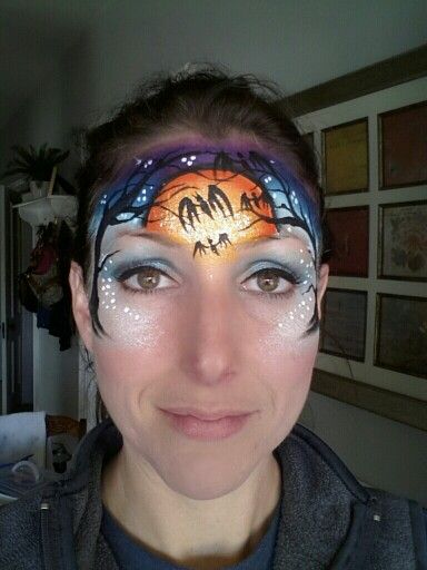384x512 The Latest Full Moon Face Paint Face Painting - Moon Face Painting