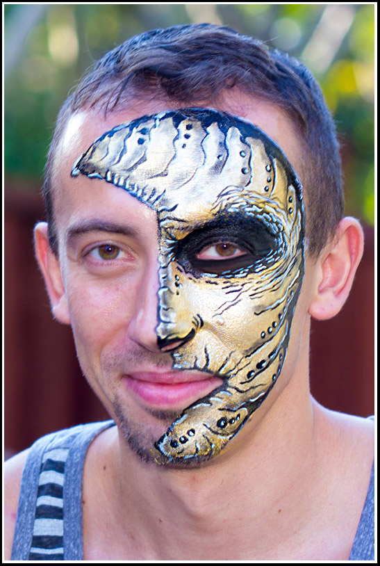 547x814 Elinze San Francisco Face Painting Half Moon Elinze - Moon Face Painting