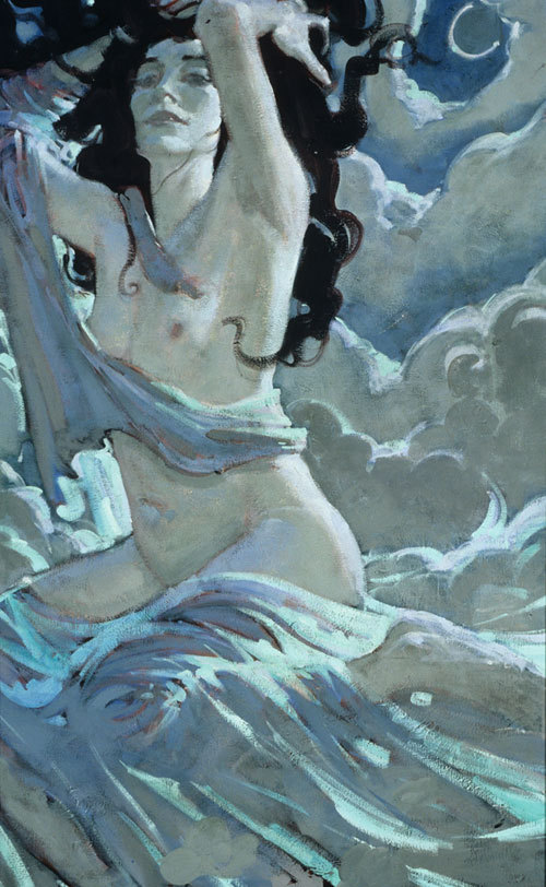 500x812 John Watkiss - Moon Goddess Painting