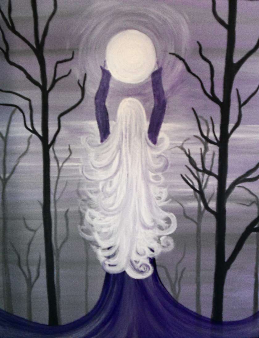 840x1094 Moon Goddess - Moon Goddess Painting