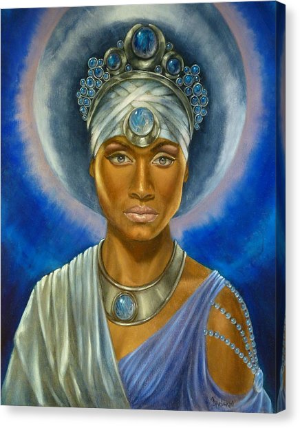 436x622 Moon Goddess Painting By Nancy Garbarini - Moon Goddess Painting