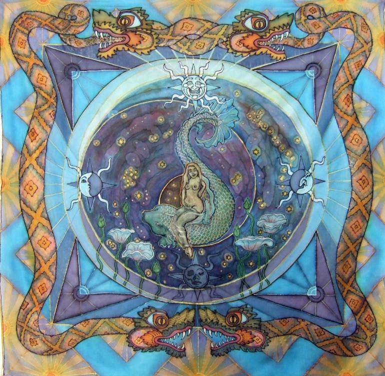 770x752 Saatchi Art Moon Goddess Painting By Mark Sullivan - Moon Goddess Painting