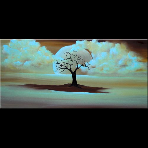 500x500 Painting - Moon Landscape Painting