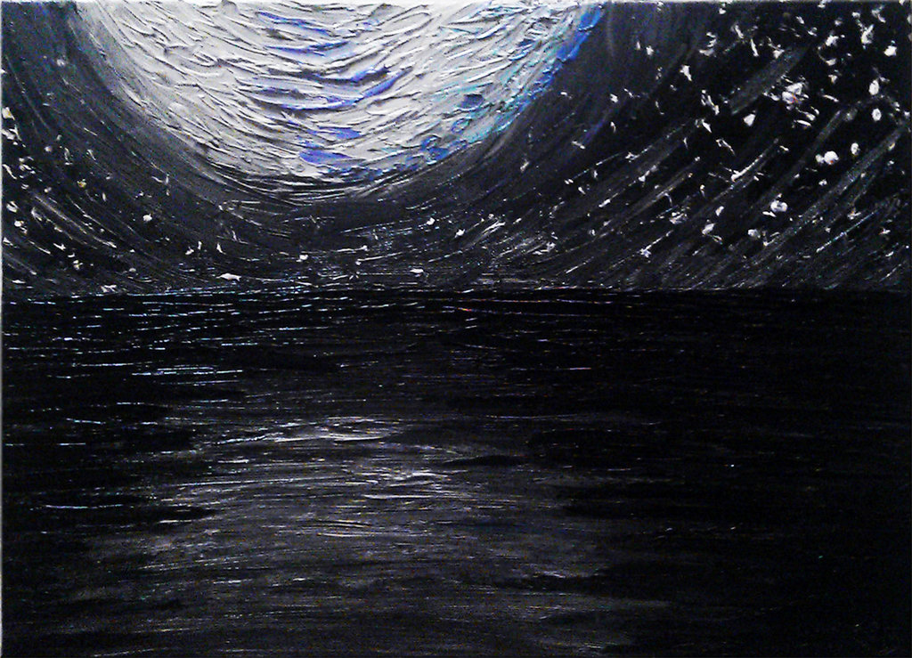1024x739 Practice Oil Painting Of A Moon. By Brightsidesc - Moon Oil Painting