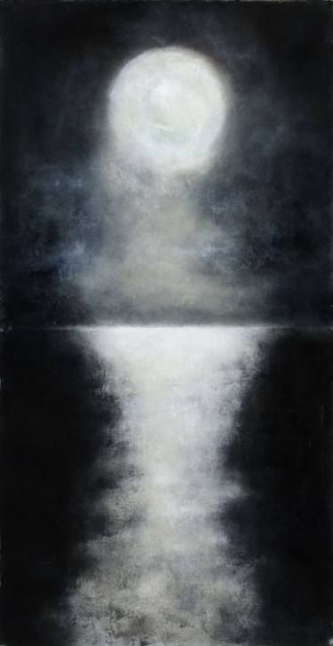 375x728 Buy Original Oil Abstract Seascape Paintings Online - Moon Painting Abstract