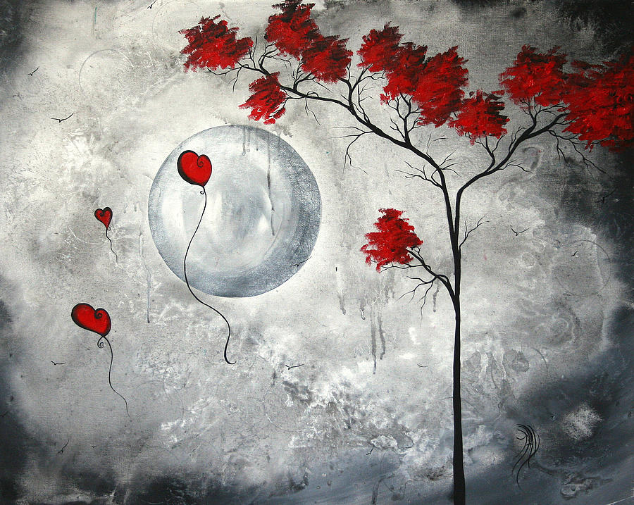 900x717 Far Side Of The Moon By Madart Painting By Megan Duncanson - Moon Painting Abstract