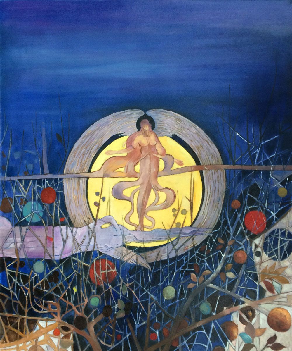 1000x1200 20 X 24 Oil Painting On Canvas Hand Painted Oil Reproduction - Moon Painting Famous