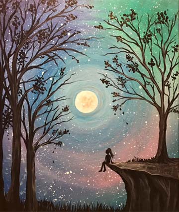 360x426 Talking To The Moon - Moon Painting Images