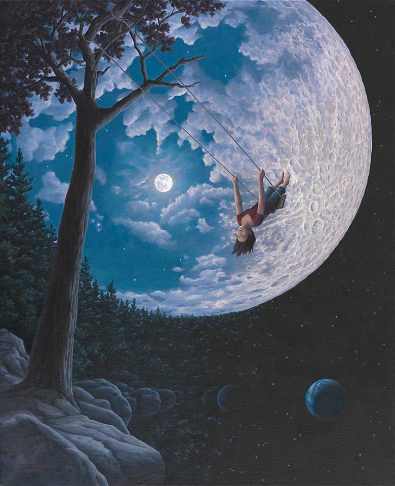 780x960 Artwork By Rob Gonsalves - Moon Painting Images