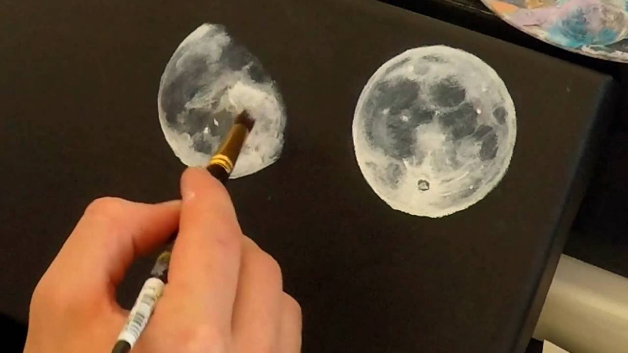 1280x720 Time Lapse - Moon Phases Painting
