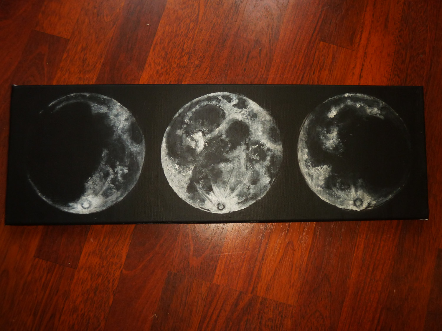 1500x1125 Triple Moon Painting Moon Phase Art Hecate Goddess Painting - Moon Phases Painting
