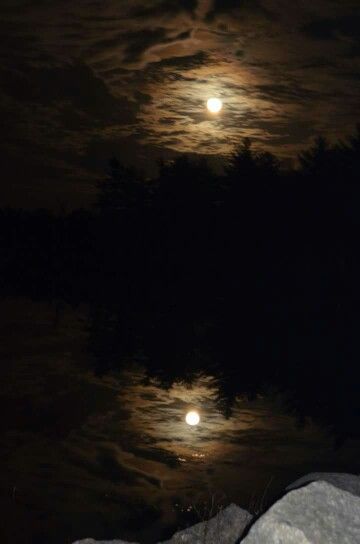 360x544 Full Moon Reflections Painting Inspiration Reflection - Moon Reflection Painting